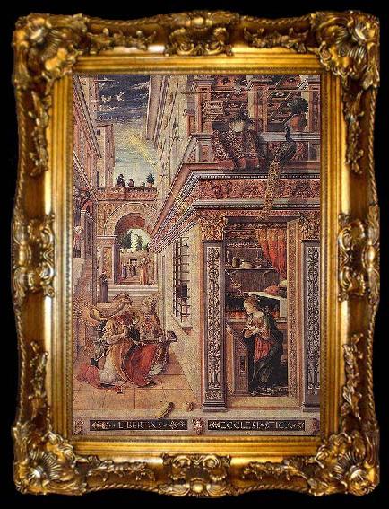framed  Carlo Crivelli Annunciation with St. Emidius, ta009-2